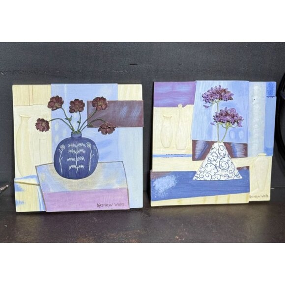 Kathryn White Decorative Resin 3D Art Plaques x 2 - Picture 2 of 7